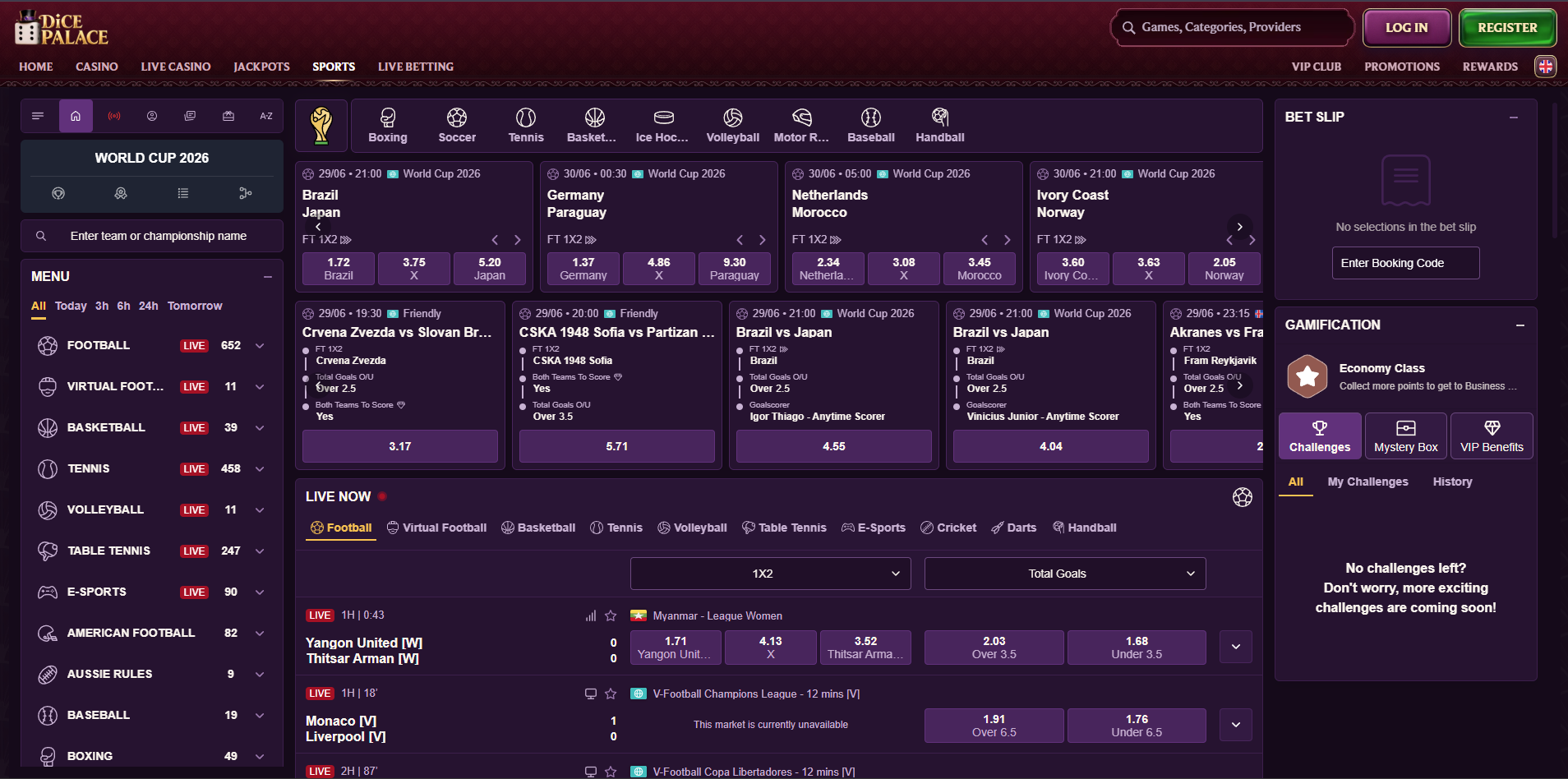 Dice Palace sportsbook